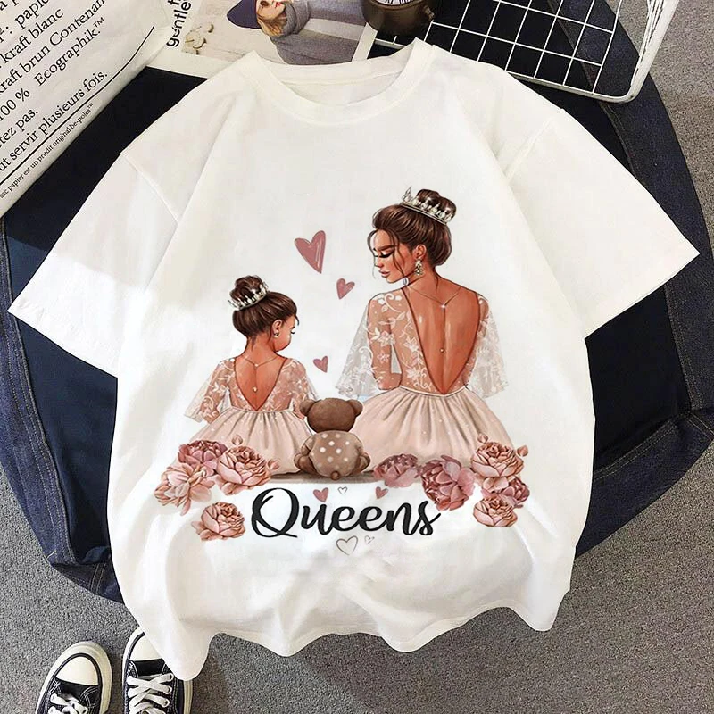 Mother Kids Kids T-shirts Girls Summer New Super Mom Dad Clothes Baby T Shirts Children Cute Sleeve Clothing Graphic T-shirt Tee