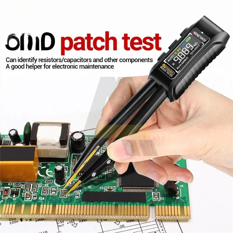 Measurement Tools  GN702 Digital LCR SMD ESR Tester Smart Tweezer Meter Resistance Capacitance Continuity Diode Test