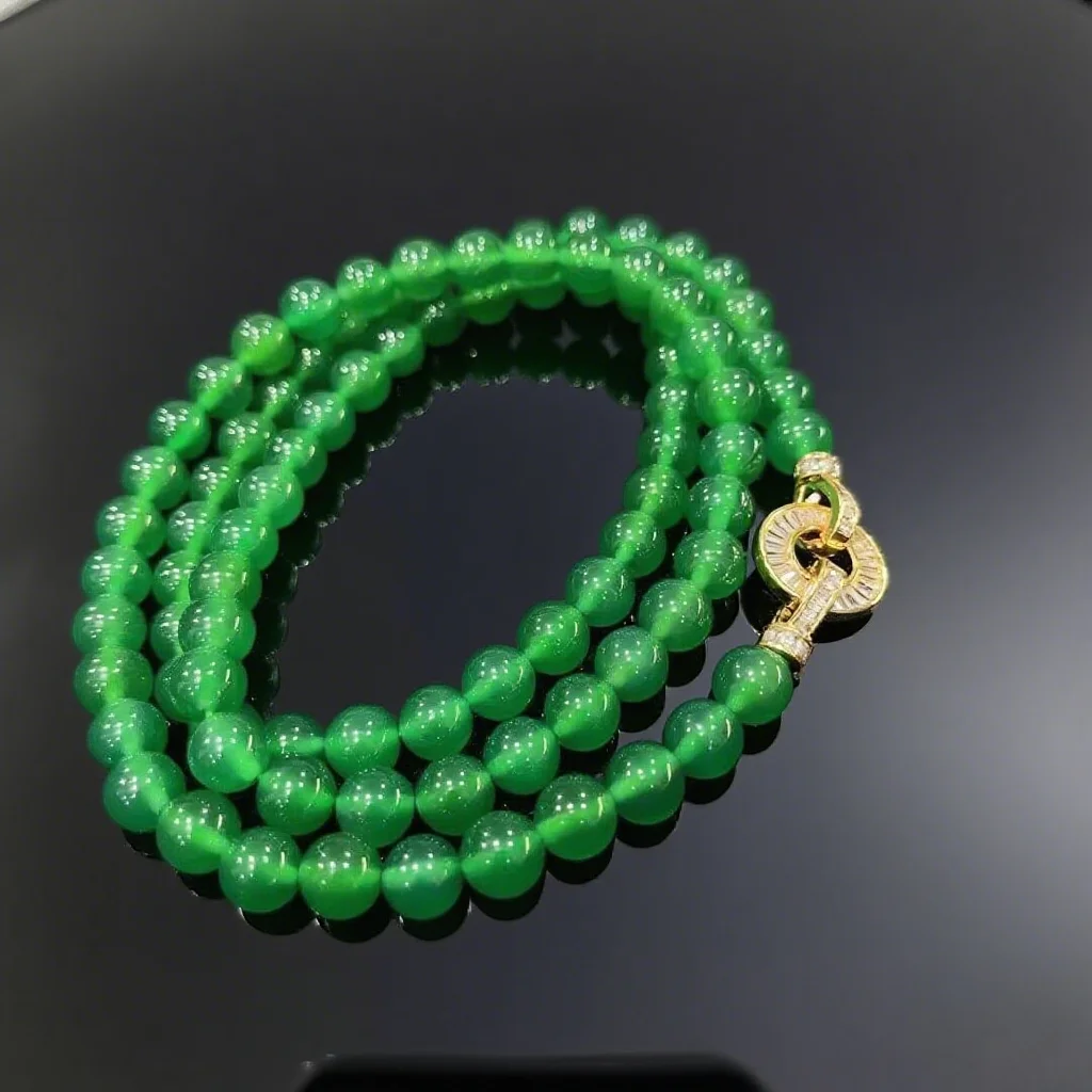 

LIR 8MM Ice Green Chalcedony Bead Bracelet | Multi-Wear (Necklace/Bracelet) | Lucky | Gift Box | Free Shipping