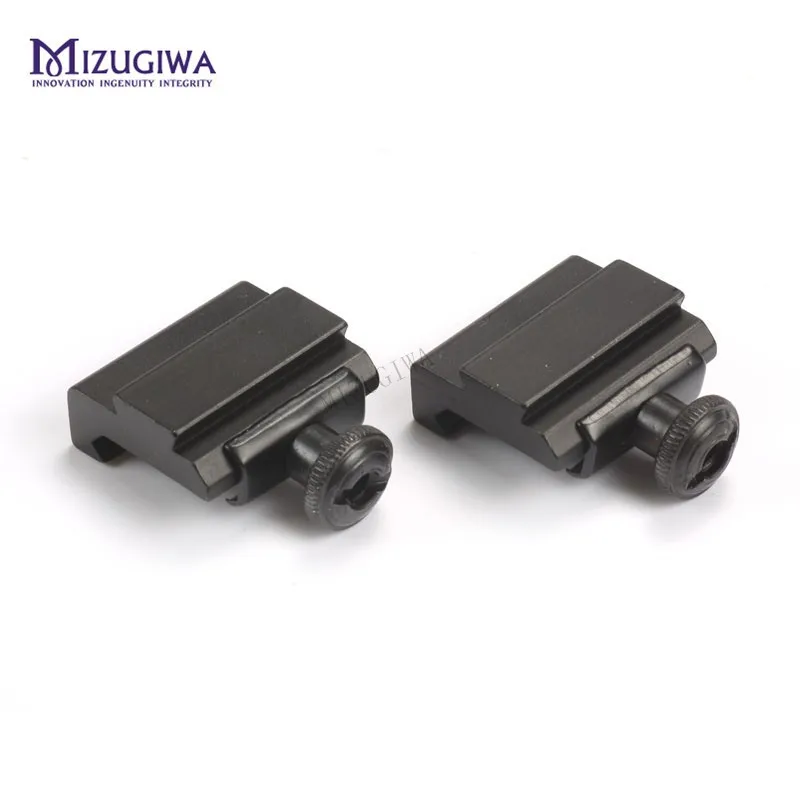 

MIZUGIWA 1 Pair Flat Top 20mm to 11mm Weaver Picatinny To Dovetail Rail Adapter Base Mount Long 30mm Rail Pistol Airsoft Hunting