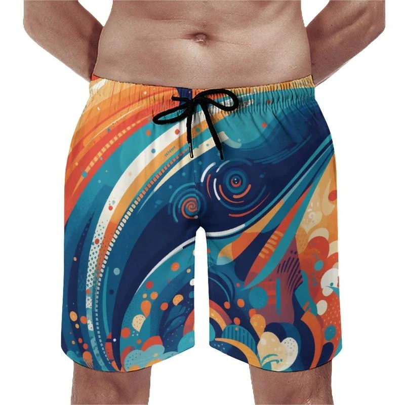 Whale Board 3D Animal Blue Harbour Mens Beach Shorts Casual Swimming Trunks Gym Board Ice Men Male Shorts Clothes Sports Pants