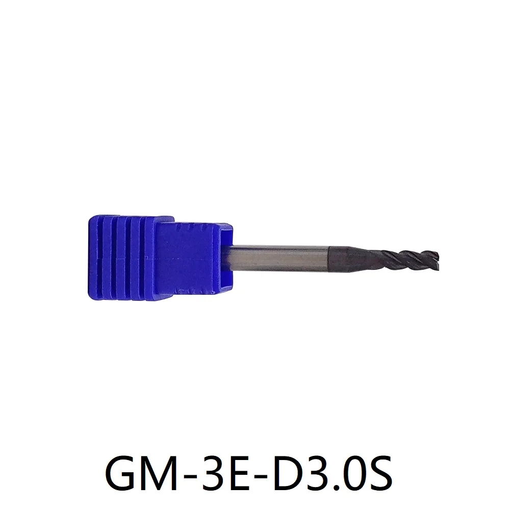 

ZCC GM-3E-D1.0S GM-3E-D1.5S GM-3E-D2.0S GM-3E-D2.5S GM-3E-D3.0S GM-3E-D4.0S Solid carbide milling GM series End mill GM-3E