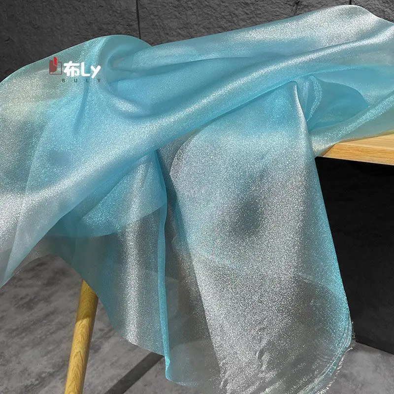 Super Bright Crystal Mesh Fabric, Soft & Smooth Solid Thick Yarn, Lace Backdrop for Wedding Dress & Fashion Designers