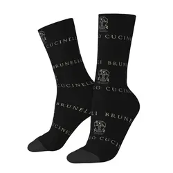 Brunello Cucinelli Logo Socks Luxury Brand Merchandise For Men Women Cozy Socks Soft Stocking