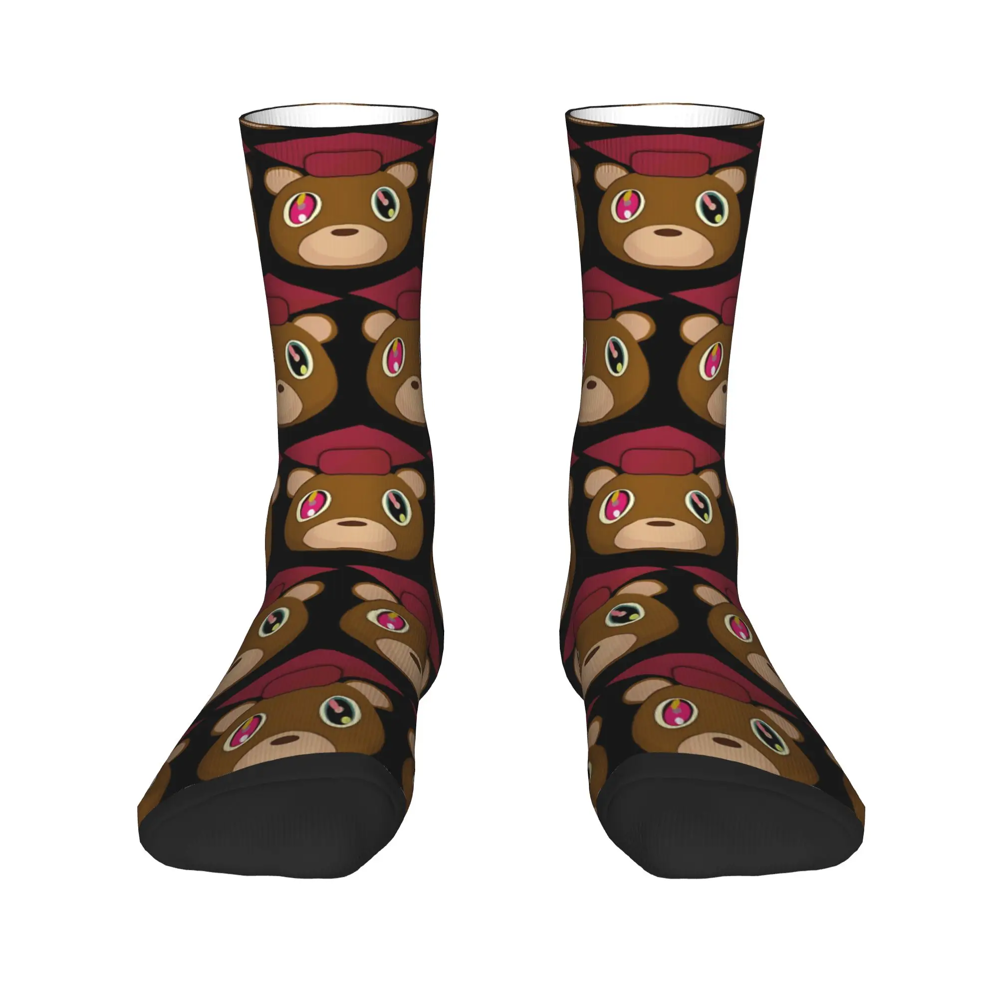Kanye West Graduation Bear Stockings  Custom Elegant Socks Winter Anti Skid Socks Men Climbing Soft Breathable Socks