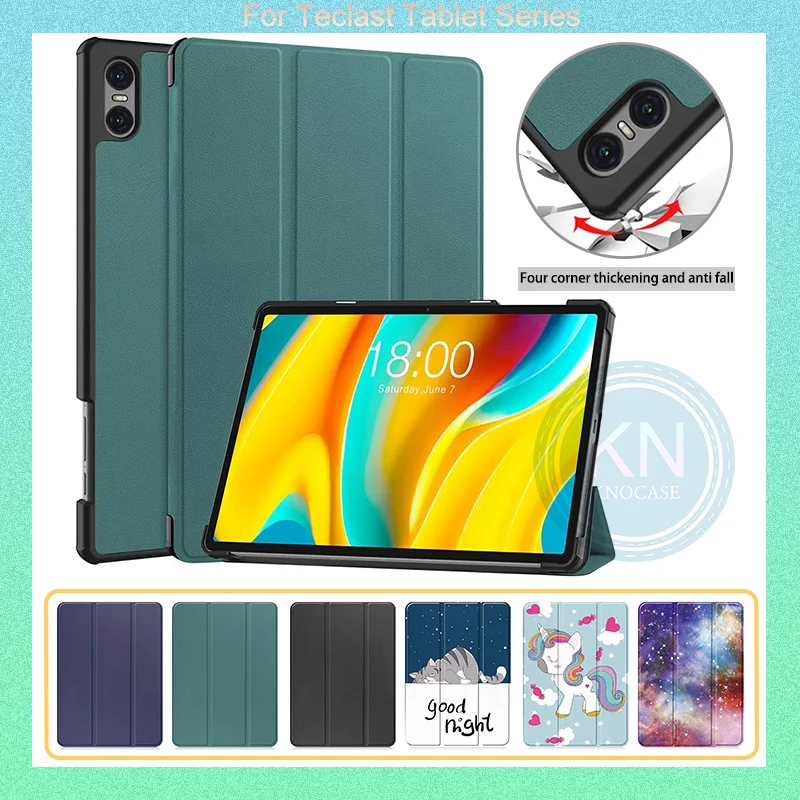 

For Teclast P20S P20 HD M40 Pro P30S P40 HD M40 Plus T50 T50 Pro Tablet PU Leather Case Adjustable Folding Stand Cover