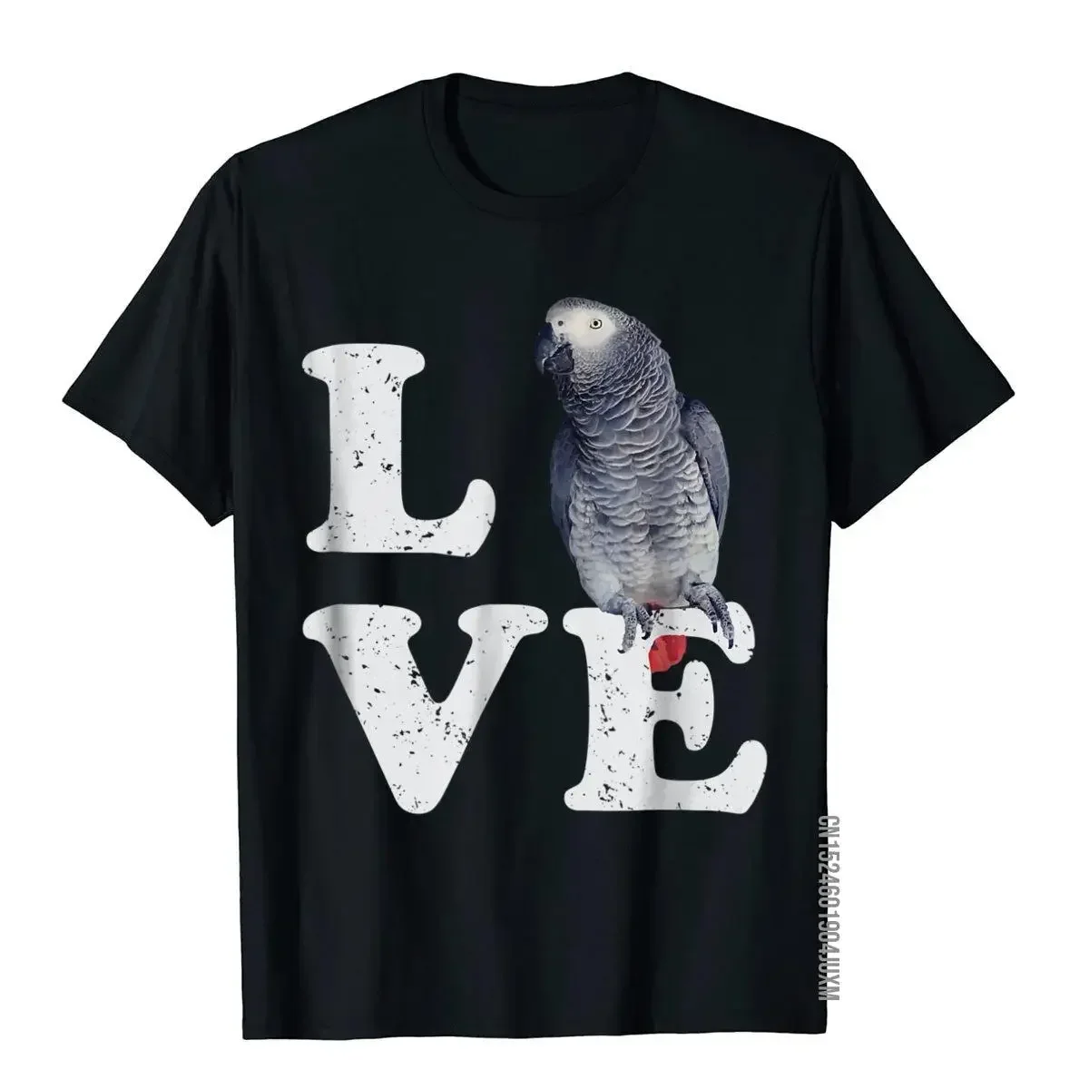 I Love My African Grey Parrot T-Shirt Bird Lovers Gift Hip Hop Men Tops Shirt Cool T Shirt Cotton Novelty