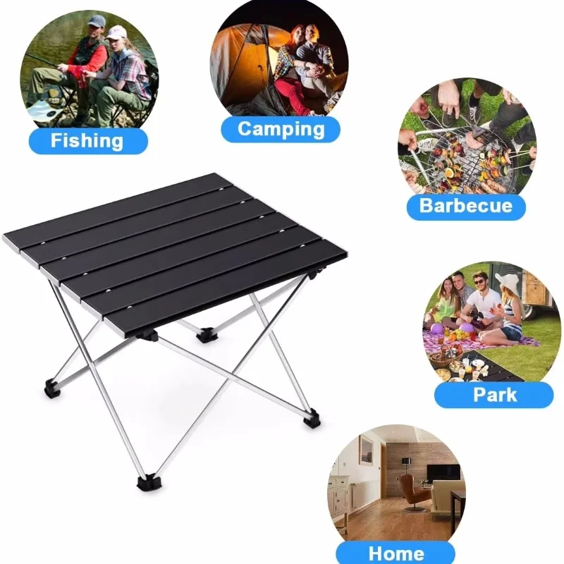 High Quality Foldable Aluminum Alloy Camping Table Outdoor Dinner Desk Party Picnic Bbq Portable Ultra Light Fold Desk