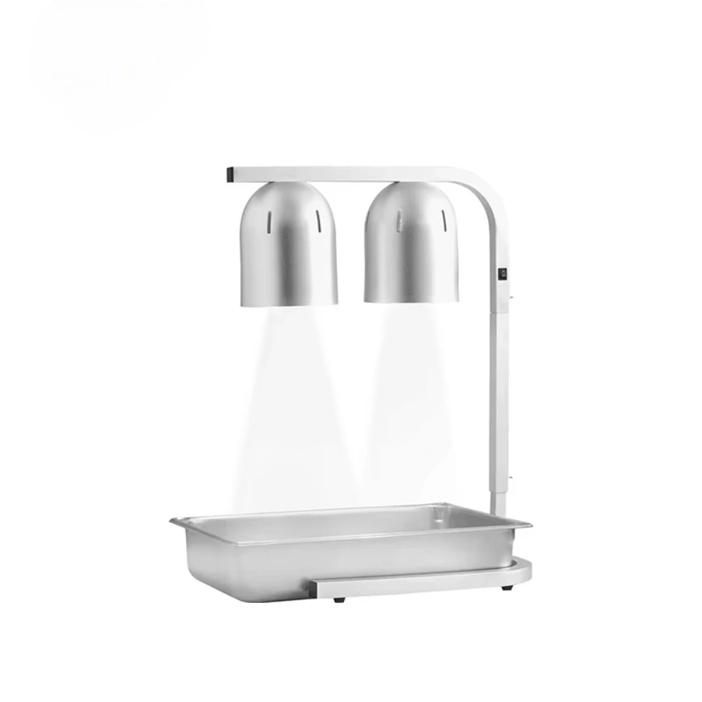 Hotel restaurant counter top double headed light portable food heater heating light