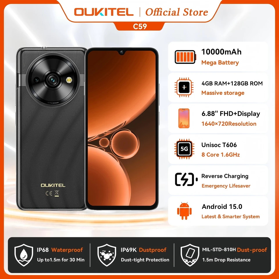 OUKITEL C59 Smartphone 6.88