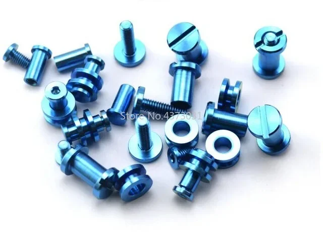 1piece Hinder XM18 Handle Spindle Screw Rivet Titanium Alloy Roasted Blue DIY Folding Knife Tools