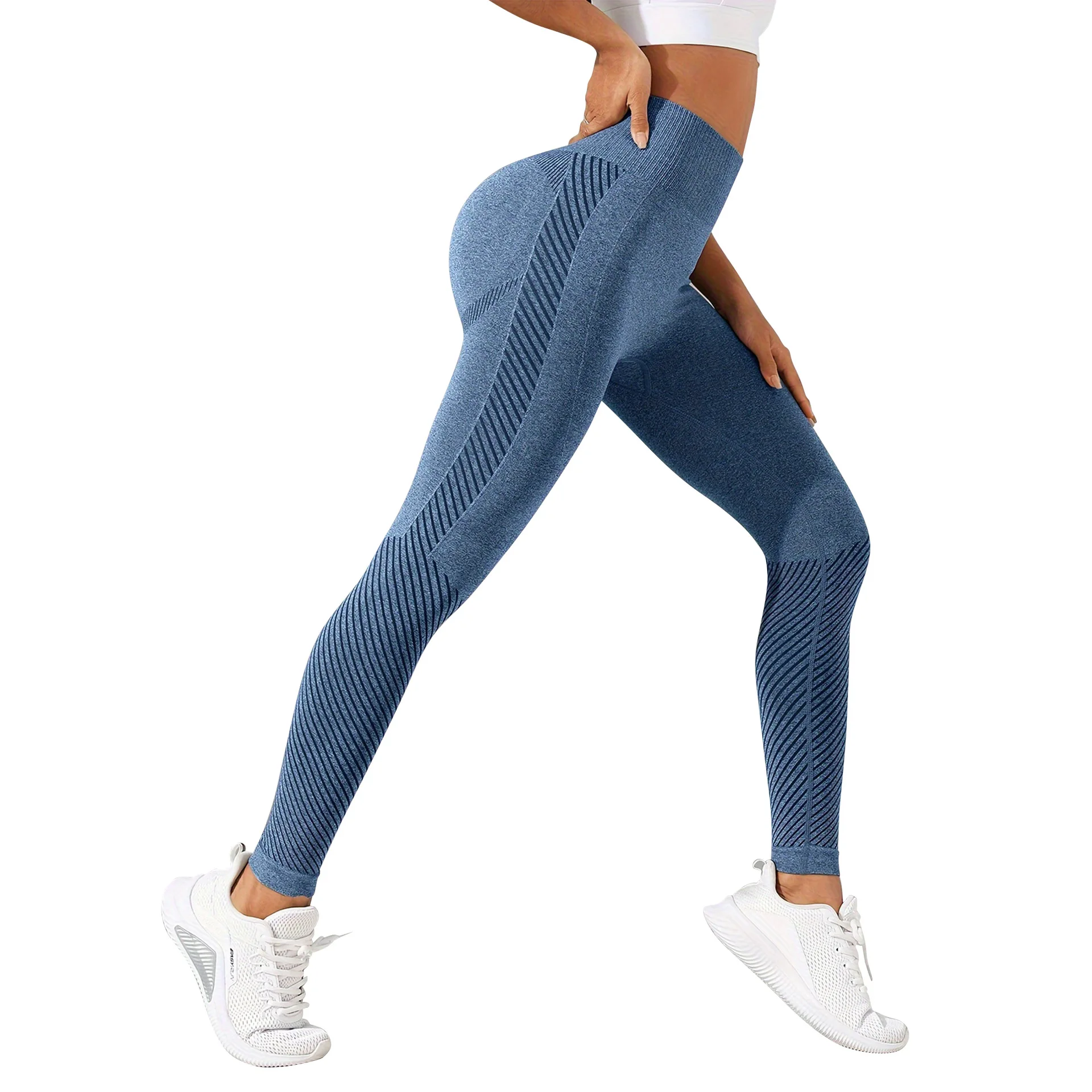 

2025 New Yoga Pants Women's Spring And Summer Seamless Nude Feel Outer Wear Raise High Waist Plus Size Exercise Yoga Clothes