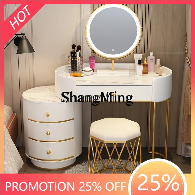 

SM new dresser light luxury high-end new makeup table bedroom modern simple retractable storage cabinet integrated