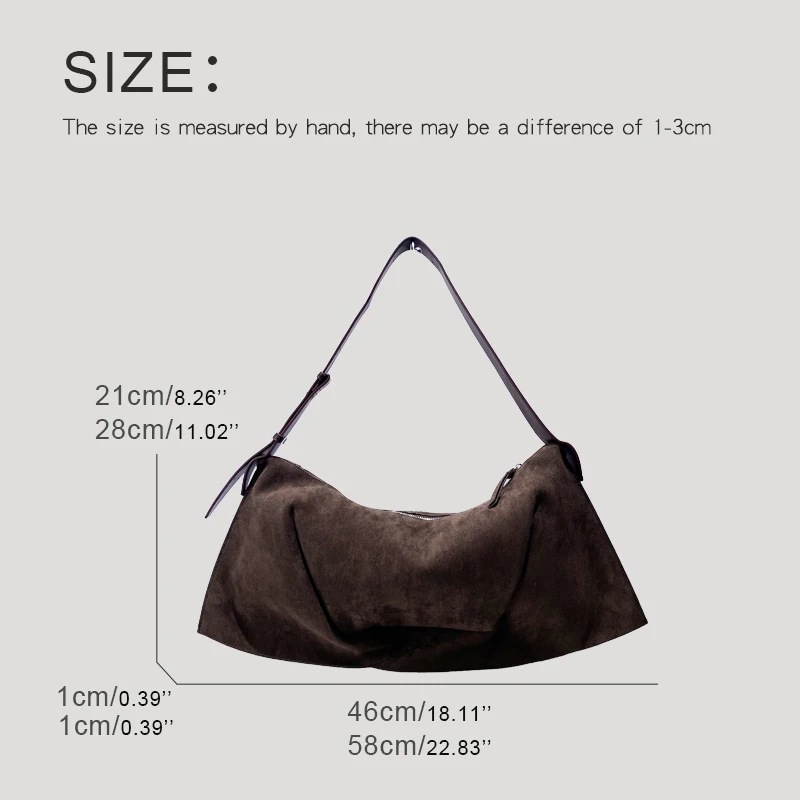 England Style Faux Suede Half Moon Bags For Women Luxury Designer Handbag And Purse 2024 New In Large Capacity Underarm Shoulder