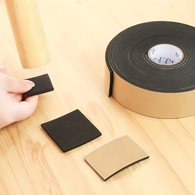 2 Rolls Cut Any Shape for Furniture & Floor Protection - 1 Roll of Felt Tape with Adhesive Backing