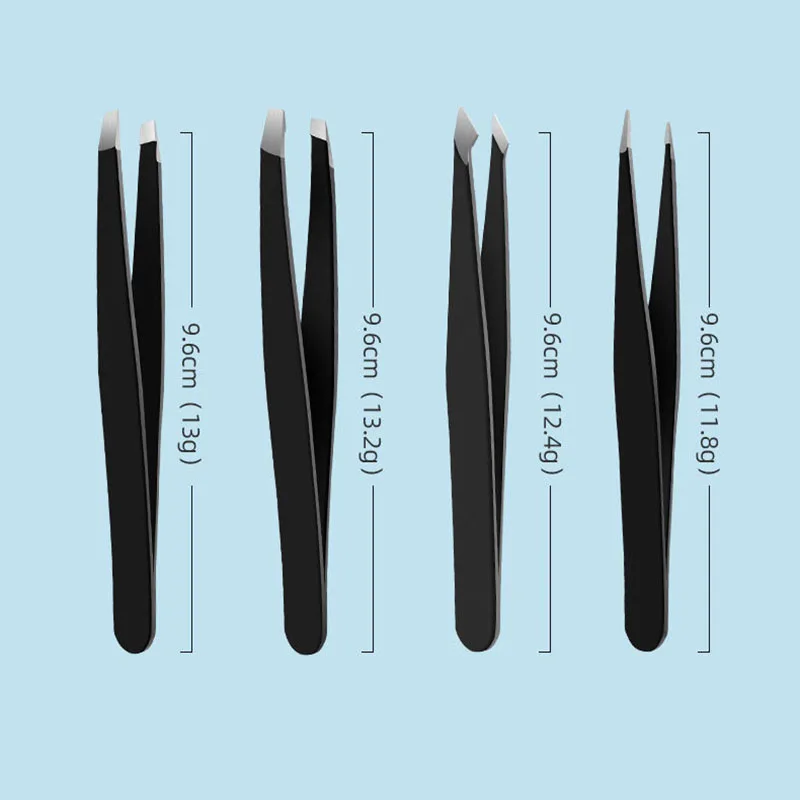 xiaomi Stainless Steel Eyebrow Tweezers knife pointed oblique Flat mouth Hairs Puller Beauty Makeup Tool eyelash tweezers