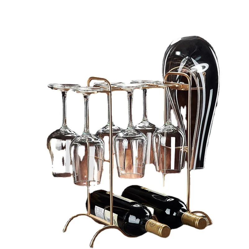 Red wine glass holder upside down goblet hanging household decorative ornament red wine cabinet display stand creative red wine