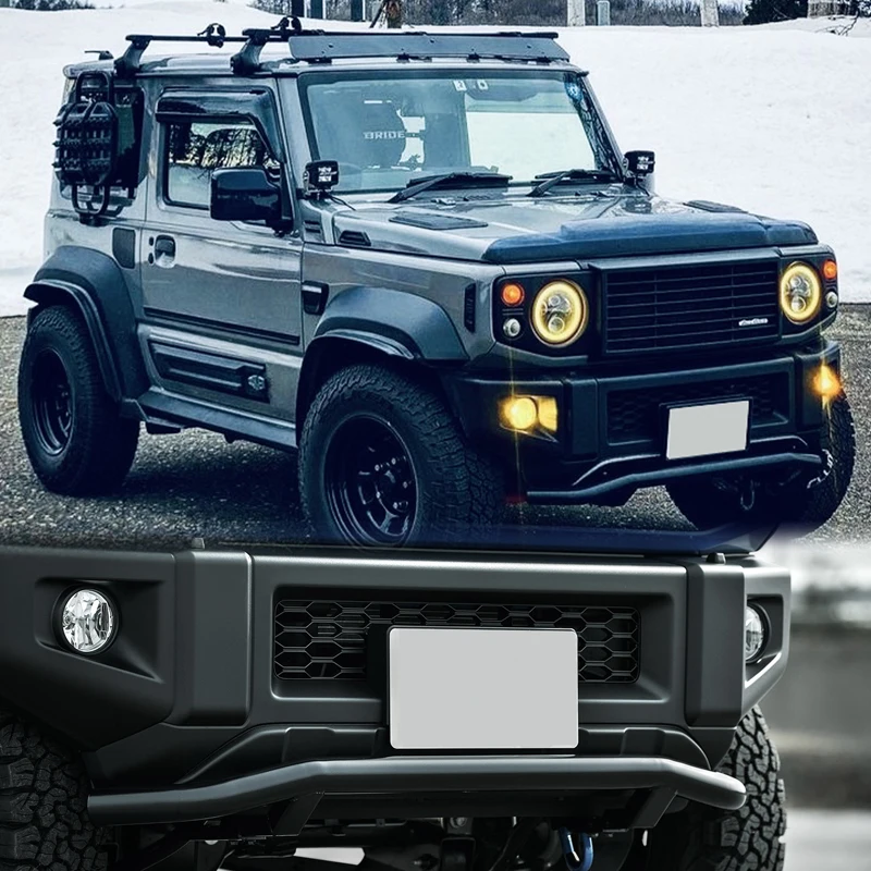 Jimny Front Bumper Steel For SUZUKI Jimny JB64 JB74 2019 2020 2021 2022 2023 Rear Bumper Guard JB74 Trim Accessories