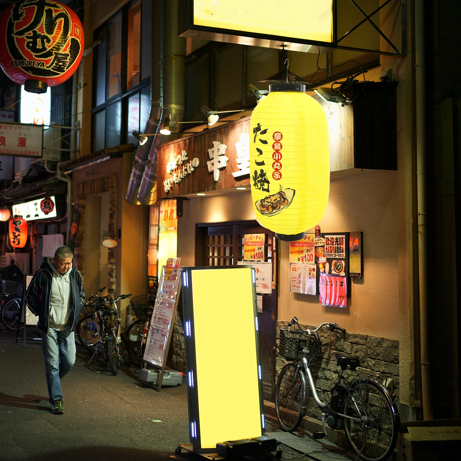 

Водонепроницаемый фонарь в японском стиле, простой дизайн, декор для улицы, для ресторана, дома, вечеринки, фестиваля, подвесные светильники