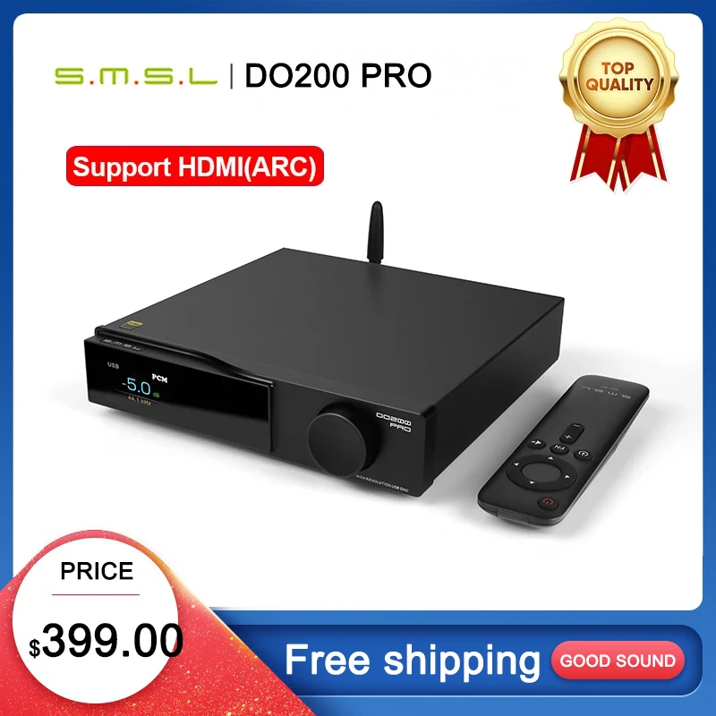 

SMSL DO200 PRO HiFi Balanced Decoder 12x CS43131 DAC Chips Full MQA Decoding Hi-res Pre-amp Bluetooth5.1 HDMI-ARC For PS5 Switch