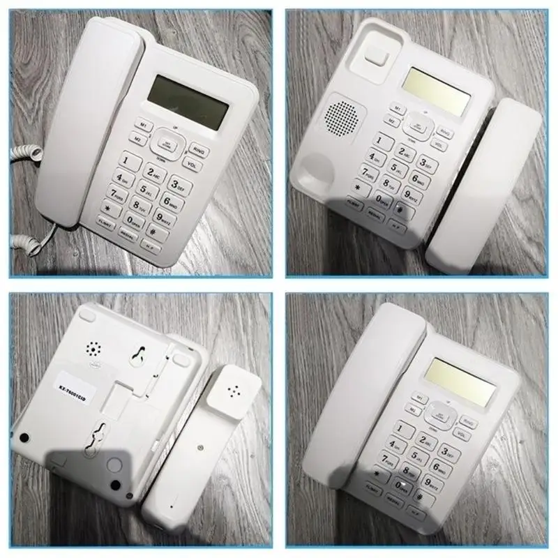 652F KX-6001CID Fixed Landline Phone English with Large Button Caller Display Adjustable Tone Handsfree Calculator Functions