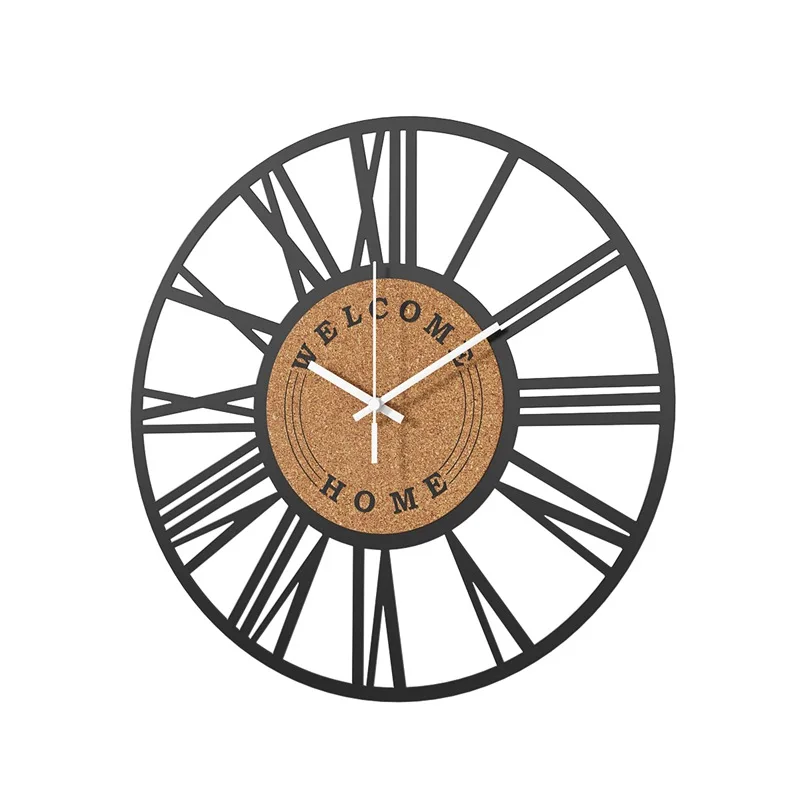 Iron Hanging Clock for Home Use, Living Room, Bedroom, Simple and Creative, Light Luxury, Silent Clock