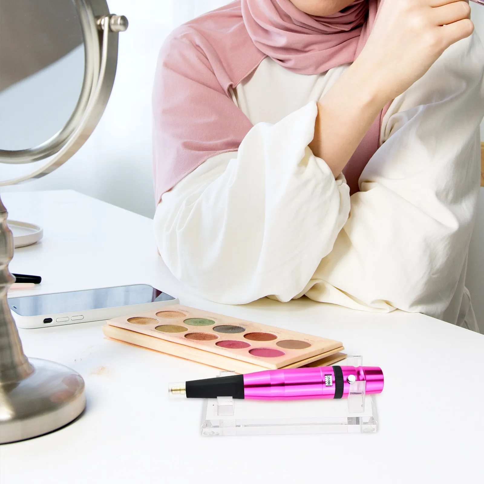 

1 шт. акриловая подставка для тату-машинок, прозрачная многофункциональная витрина-органайзер, держатель для тату-ручек, подставка для ручек для бровей