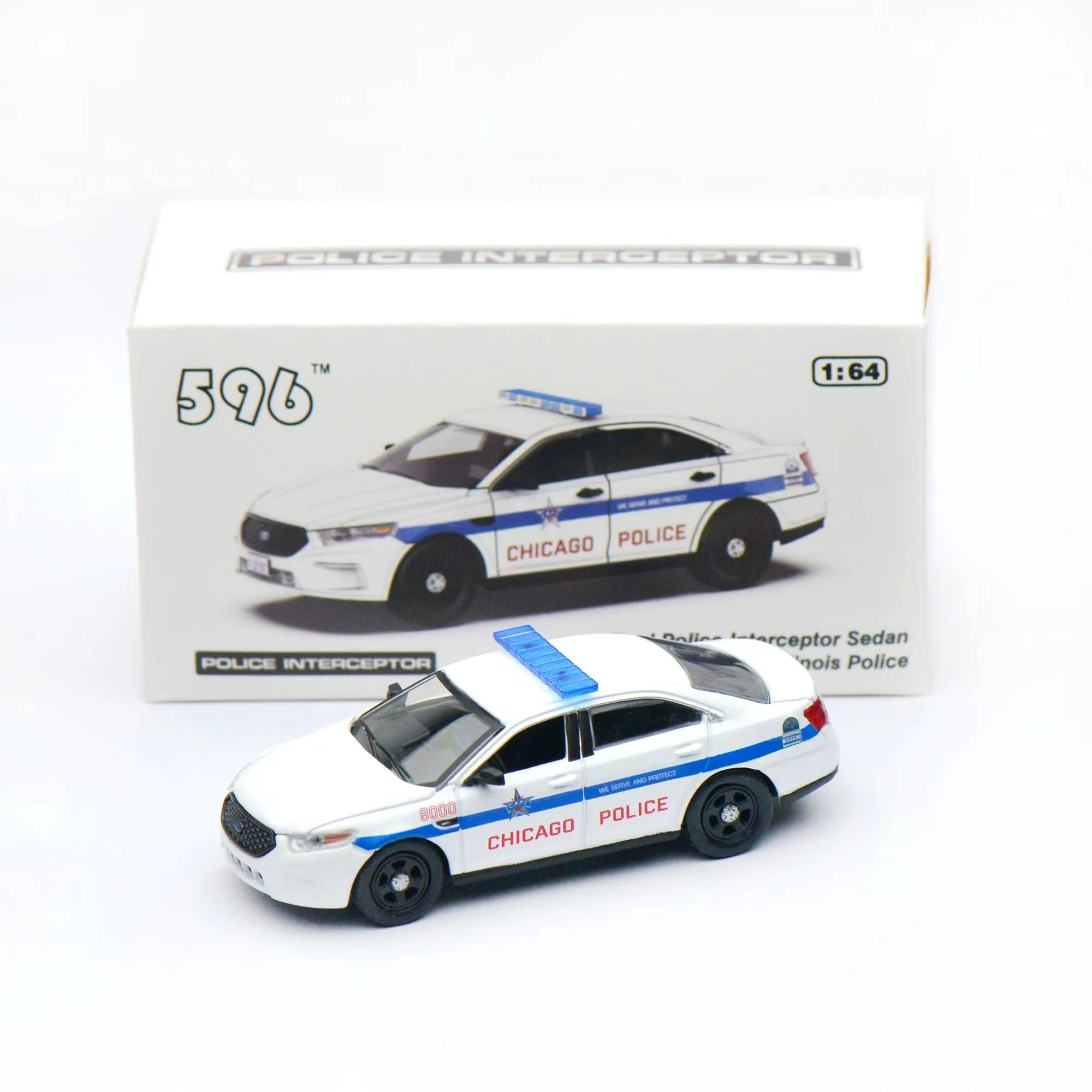 596 Model 1:64 Ford Taurus Chicago police car Collection die cast alloy car model decoration gift