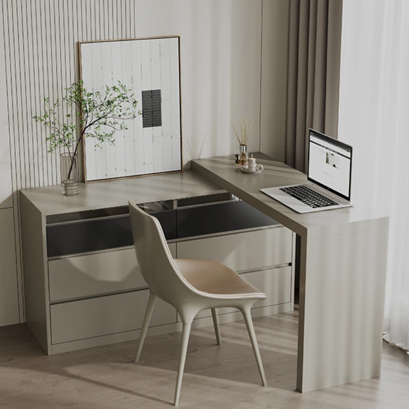 

Cream Style Minimalis Sense Desk Storage Simplicity Resistant Fashion Tables Gaming Computer Escritorio Oficina Modern Furniture