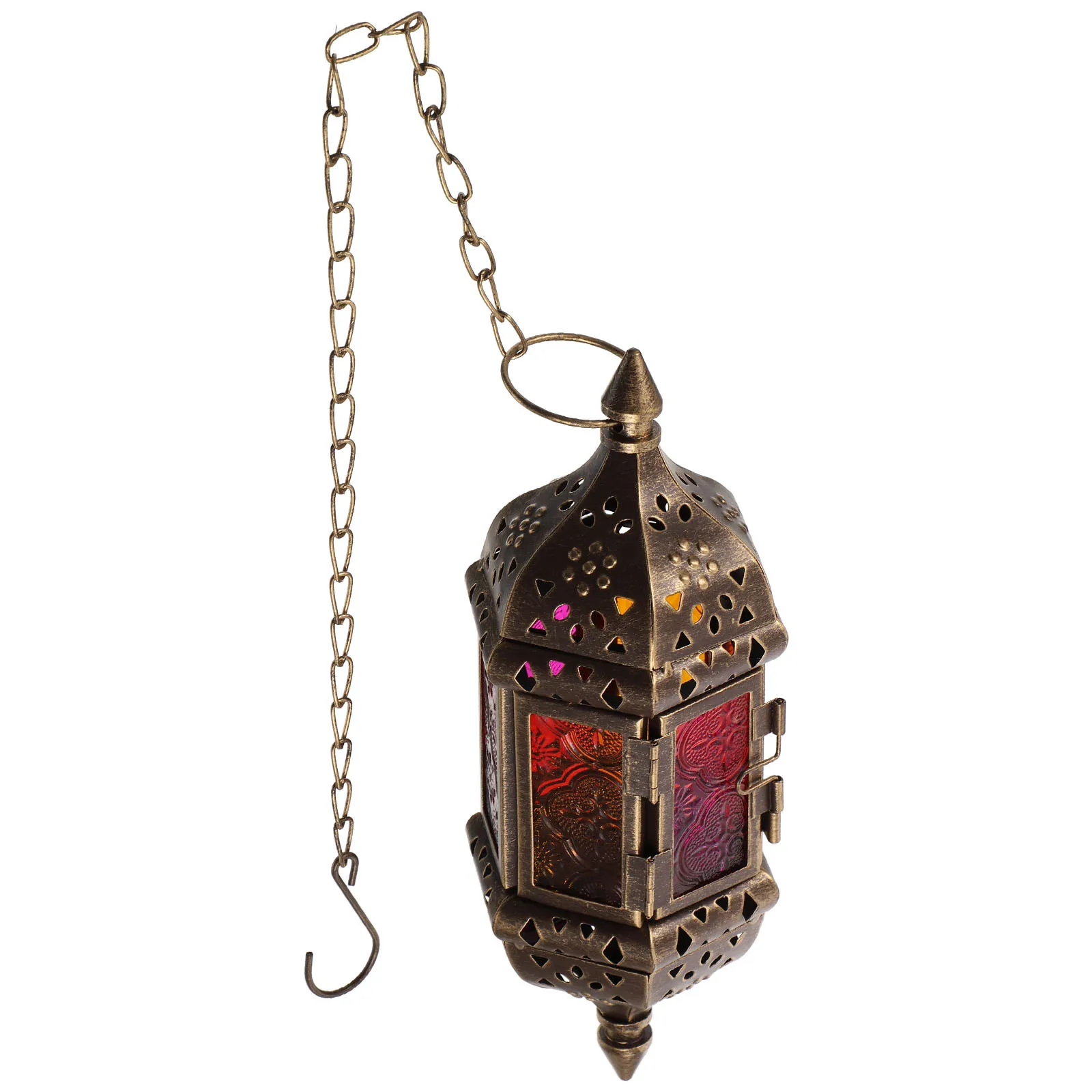 Vintage Holder Handcrafted Metal Hanging Decorative Piece for Wall Or Ceiling Use Moroccan Inspired Lantern Style Home