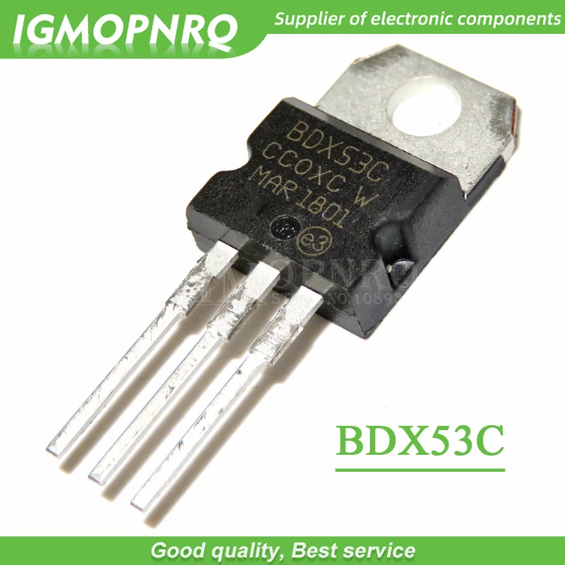 10pcs/lot BDX53C TO-220 Complementary   Darlington Transistors new original