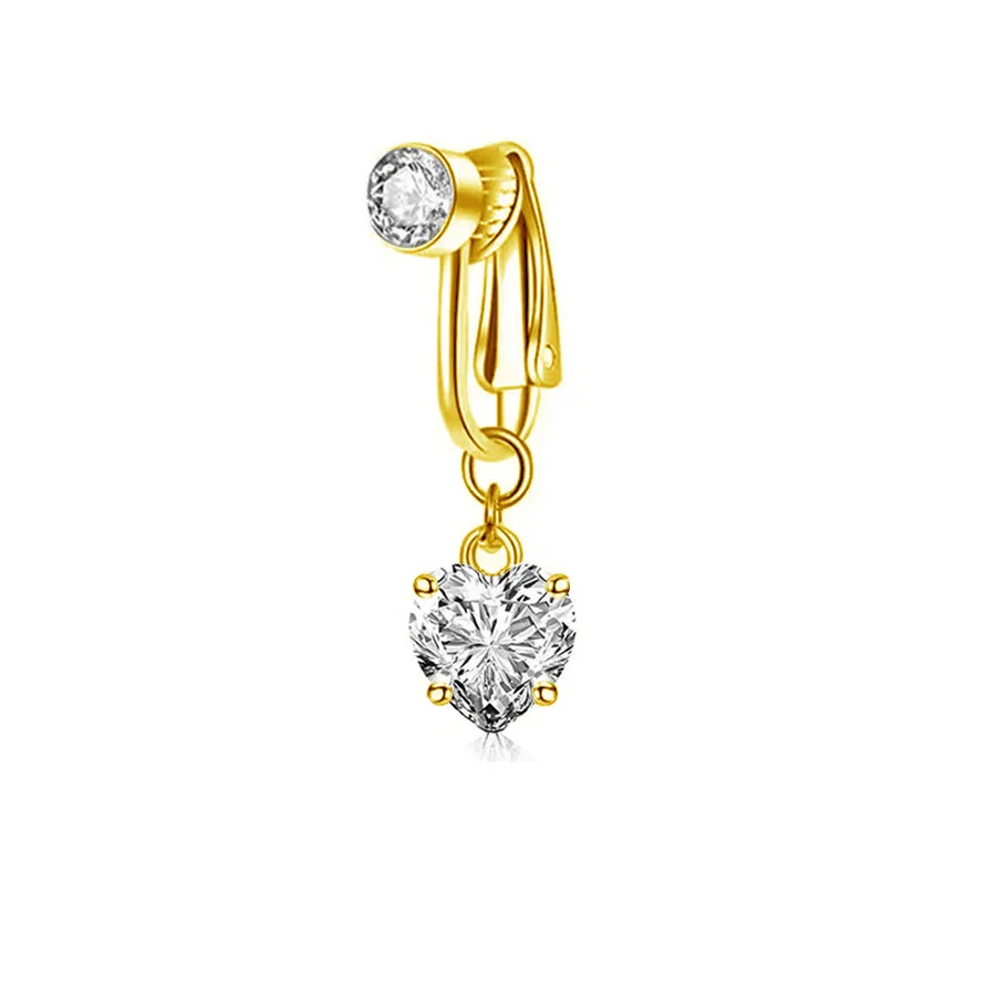 Clip On Bauchnabelring Schmetterling Kupfer Zirkon Rosa Fake Bauchnabelpiercing Nabelschnur Nabel Körperschmuck Trendiger Modestil