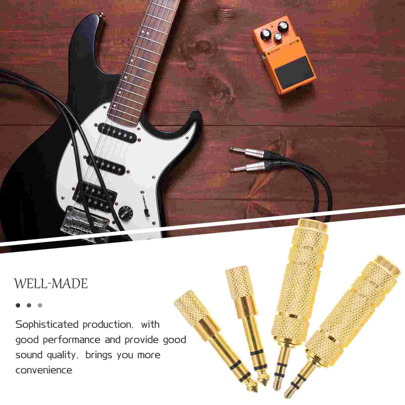 Stereo Adapter Instrument Connector Converter Headphone 35mm Amp Jack