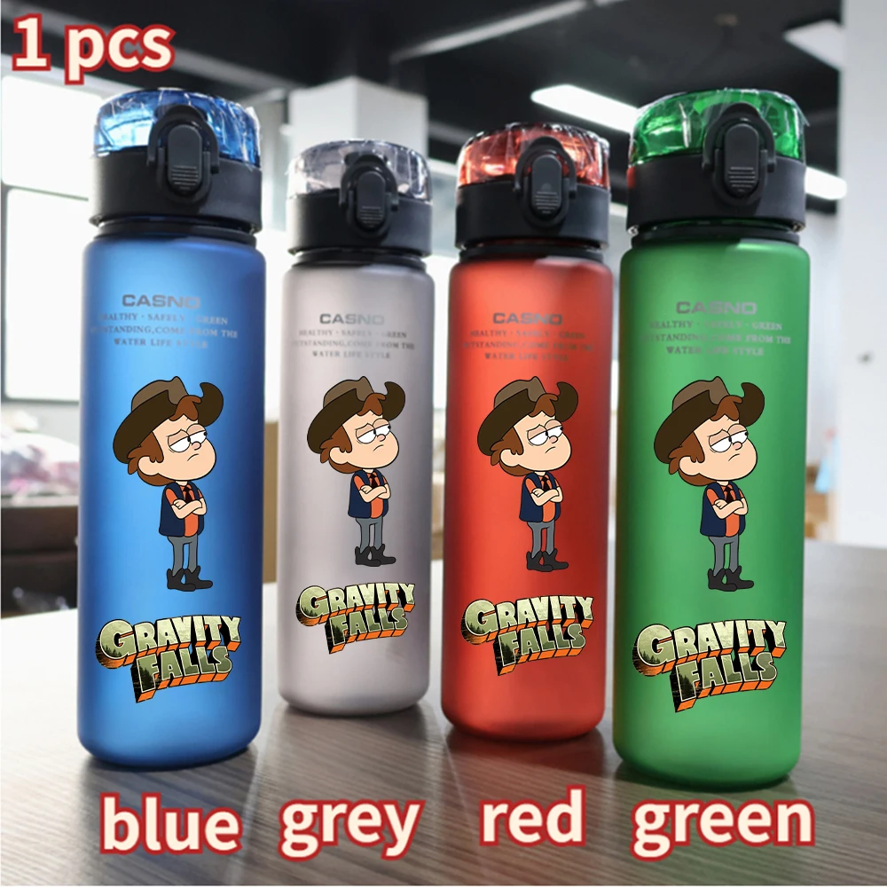 Disney Gravity Falls 560ML kubek na wodę Mabel o dużej pojemności przenośna plastikowa butelka do picia Kawai dla dorosłych na świeżym powietrzu