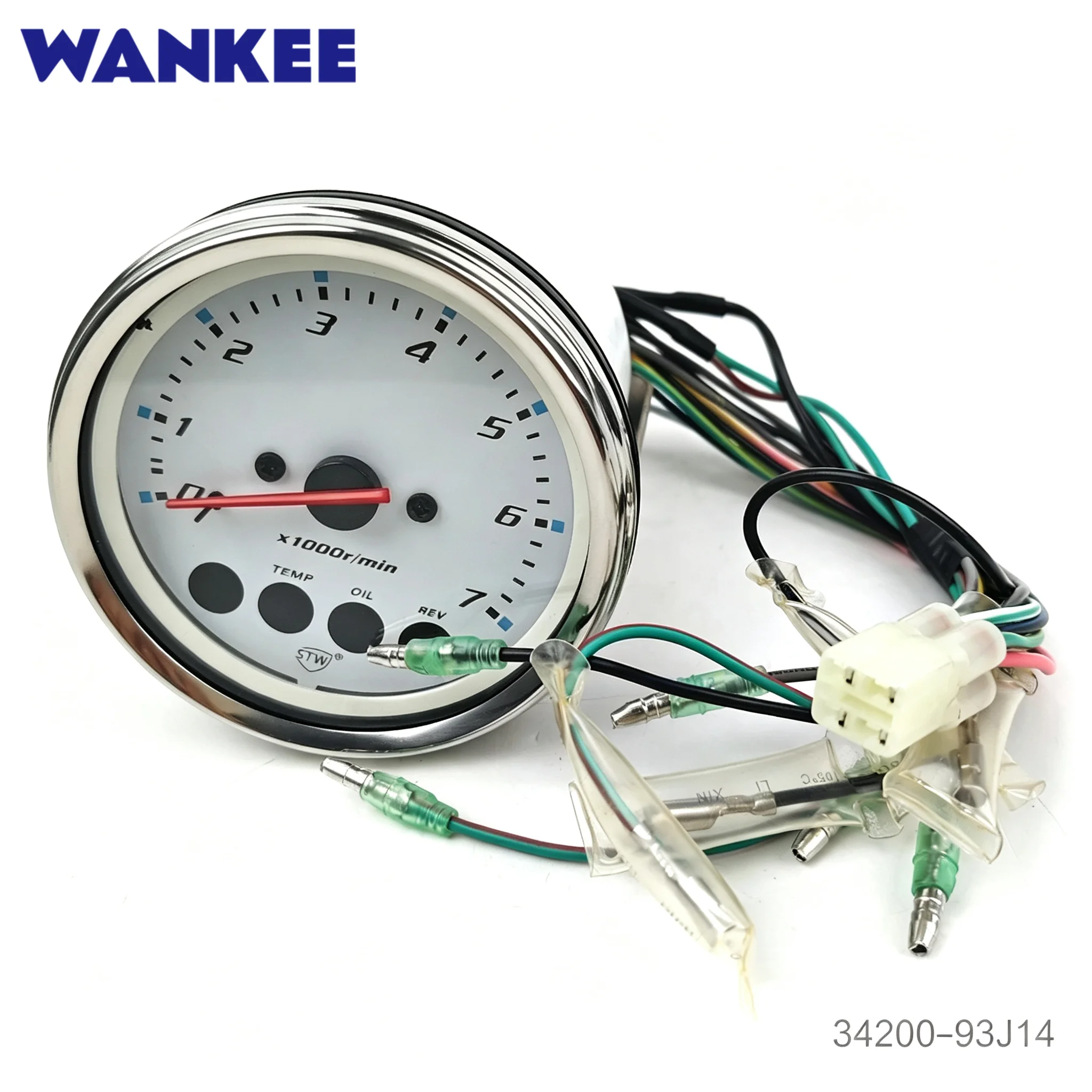 White Multifunction Tachometer 34200-93J14 for Suzuki DF115 DF140 Outboard Engine Gauge