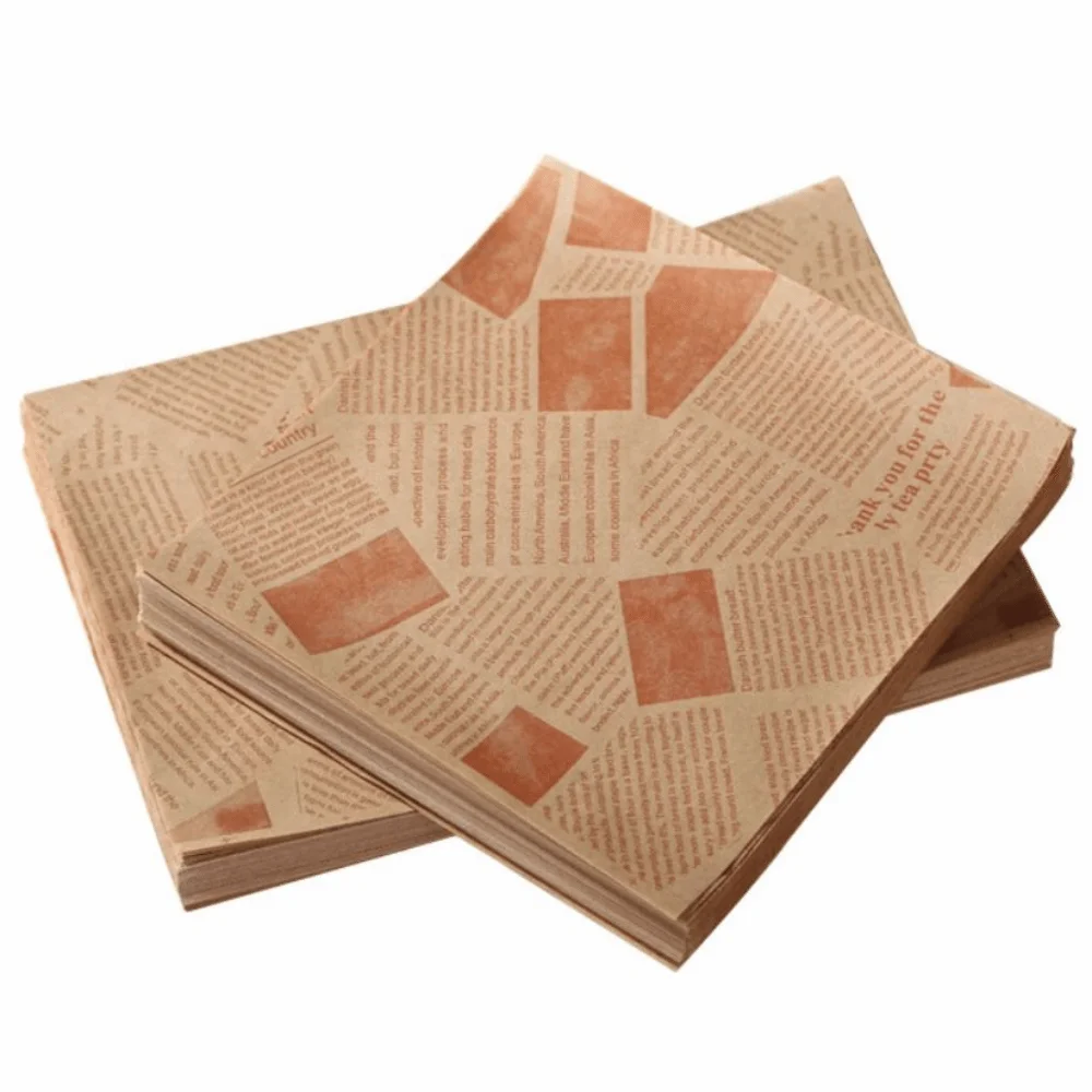 

500Pcs Non-stick Oil-Proof Wax Paper Waterproof Tear-resistant Food Wrapper Paper Simple Disposable Baking Paper Food Baking