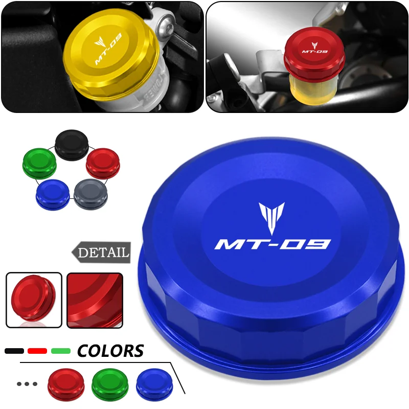 Aluminum Motorcycle Oil Tank Cap Front Brake Fluid Reservoir Cover For MT09 FZ-09 Tracer 900 GT TRACER 9/GT 2020-2023 2024