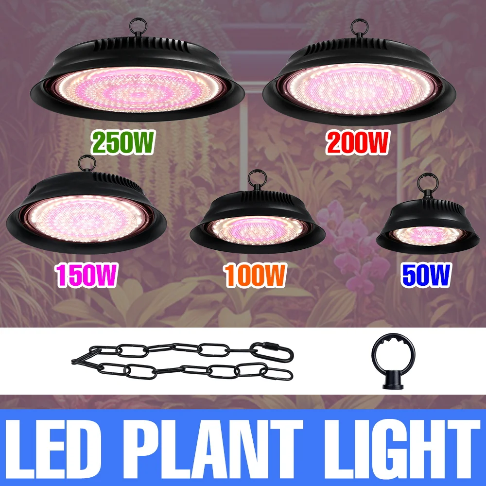 

250W LED Grow Lights Full Spectrum Hydroponics Plant Lamp For Indoor Greenhouse Grow Tent Flower Tomato Vegetables Fill Lighting