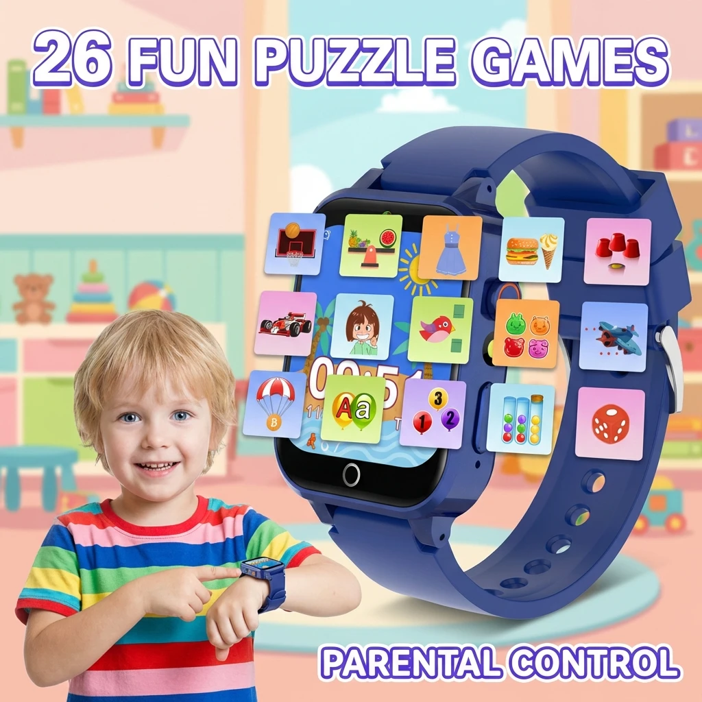 

Новые детские умные часы с 26 играми, шагомером, видео, MP3, детские смарт-часы с камерой, будильником, цифровые часы для девочек и мальчиков, подарки на день рождения