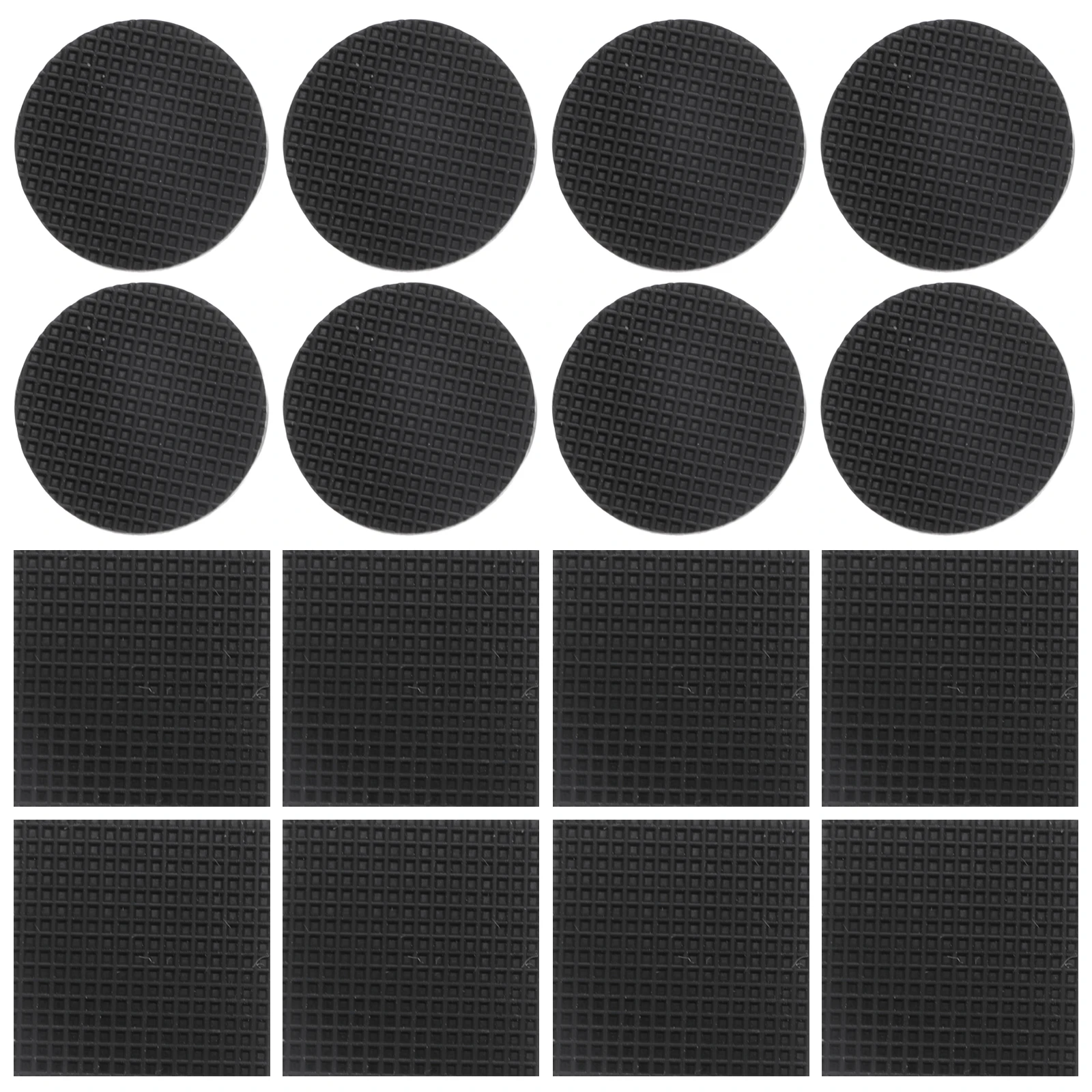 

32 Pcs Table Chair Leg Protectors Anti Skid Glides Black Round Square 25 4mm Diameter Furniture Sliders Moving Pads Home Office