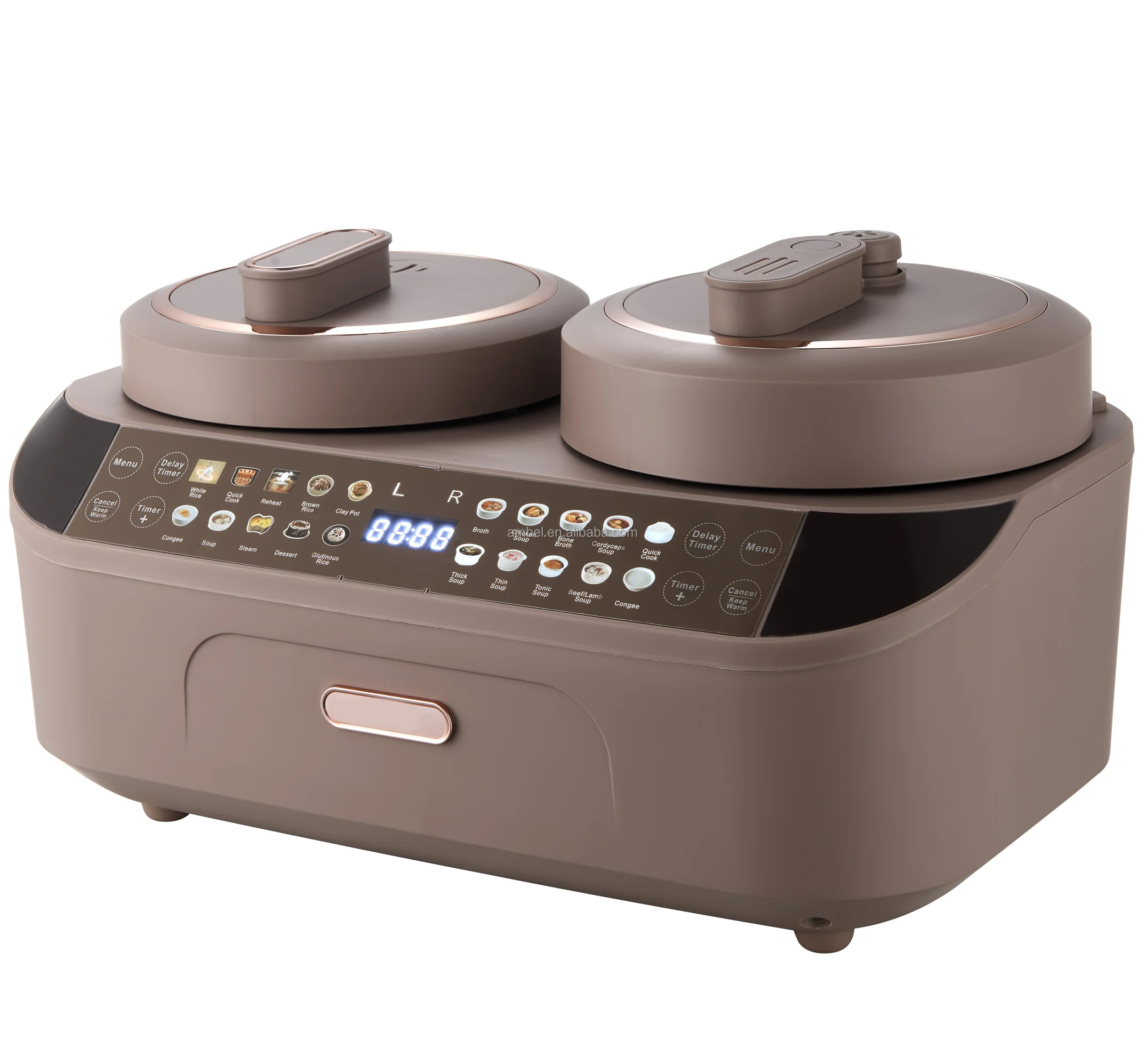 Good stuff  item Multifunctional double-pot 10-in-1 rice cooker, can be used for cooking, stewing, soups, cakes, steam, etc