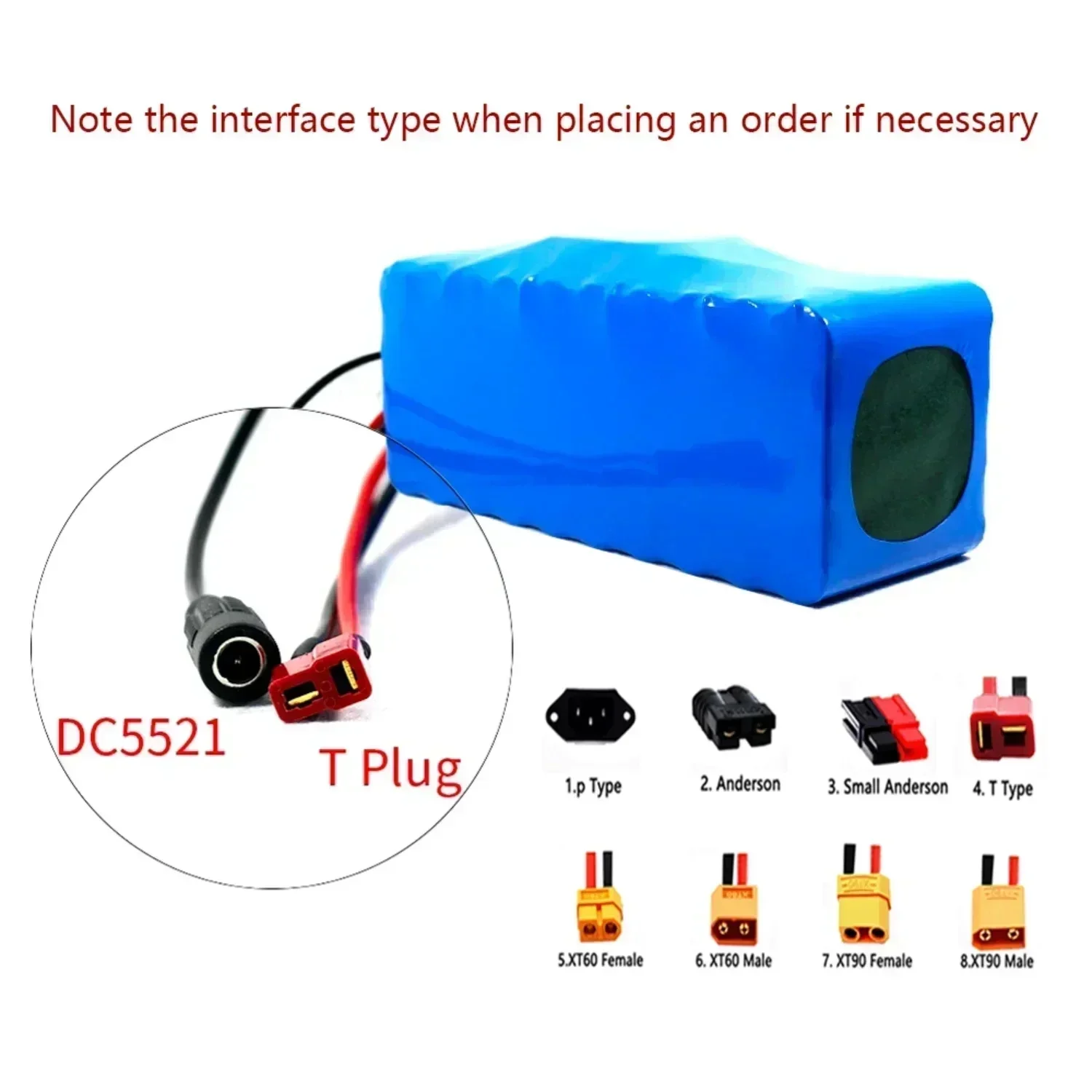 LIDIKALA 36V 200000mAh 10S4P 18650 Hochleistungs-Lithium-Ionen-Akkupack, integriertes intelligentes BMS mit XT60+DC-Doppelstecker, 42V Vollspannungs-Akku zum Nachladen als Ersatz für Elektroroller und