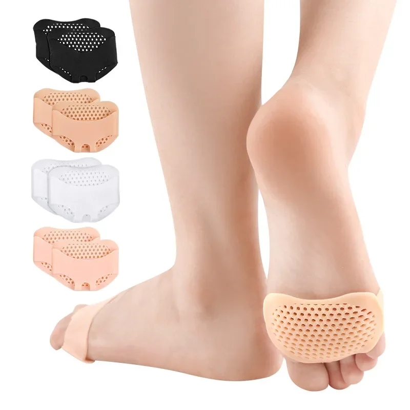 2Pcs Silicone Forefoot Pads Honeycomb Gel Shoe Pad for Women Heels Insoles Foot Pain Relief Inserts Foot Blister Care Cushions