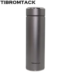 Insulated Titanium Water Bottle, Double Wall Vacuum Bottle, Lightweight, Leak-Proof, Business Thermos, 320ml, 10.8 floz