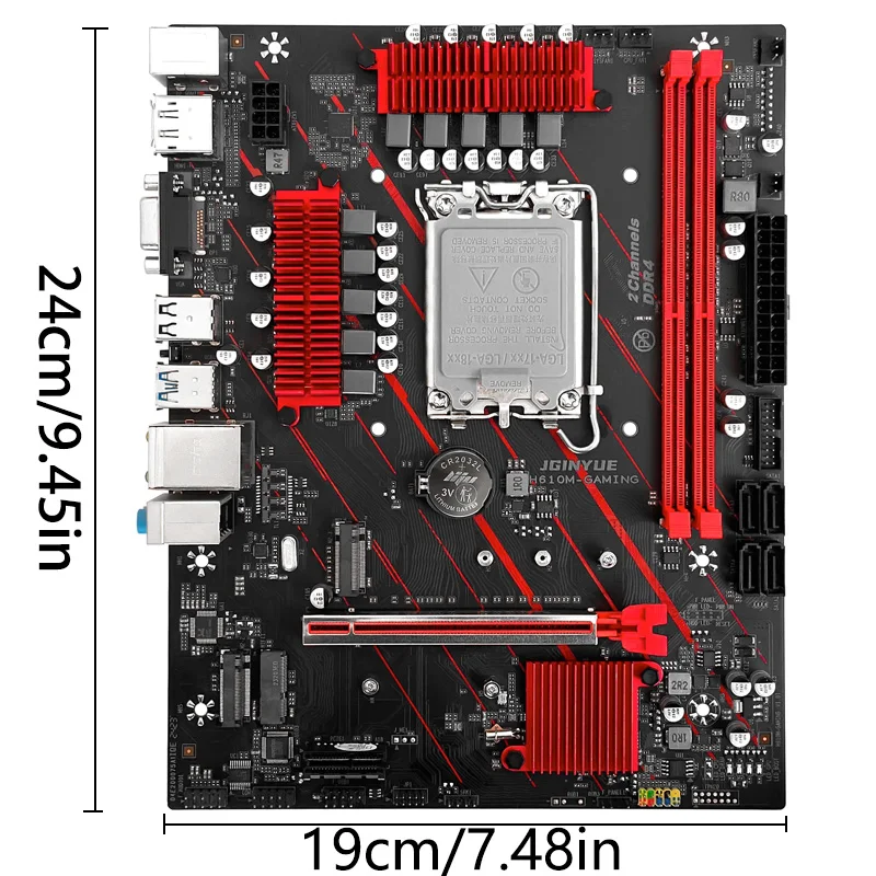 JGINYUE H610M Motherboard M-ATX LGA1700 Support Intel Core i3/i5/i7 12th 13th XMP DDR4 RAM desktop pc H610M GAMING