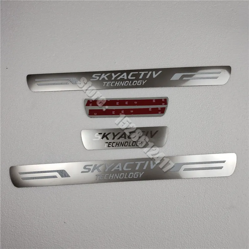 stainless steel sill Scuff Plate/Door Sill Door Sill Car Accessories for Mazda 2 Mazda 3 cx-3 cx-5 cx7 cx-8 cx-9 cx-30