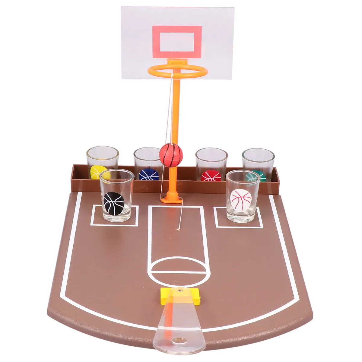 

1Set Creative Acrylic Springboard Basketball Desk Game for Bar Party Fun Drinking Challenge Entertainment Supplies