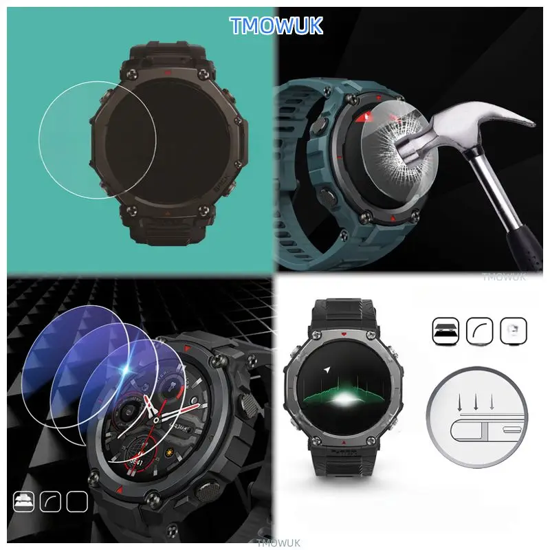 

For Amazfit T-Rex3Pro TRex 3Pro 9H Tempered Glass, HD Clear Anti-Scratch, Wear-Resistant Watch Screen Protector Accessory