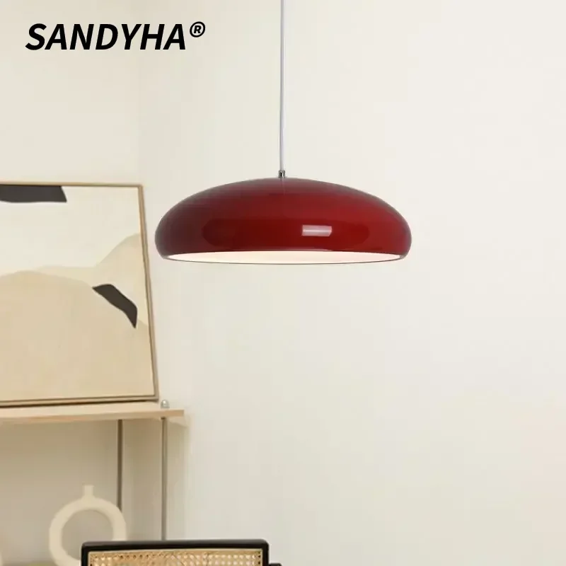 

SANDYHA Modern Minimalist Pendant Lights Half Circle Design Chandelier for Living Room Bedroom Decoration Dining Table Lighting