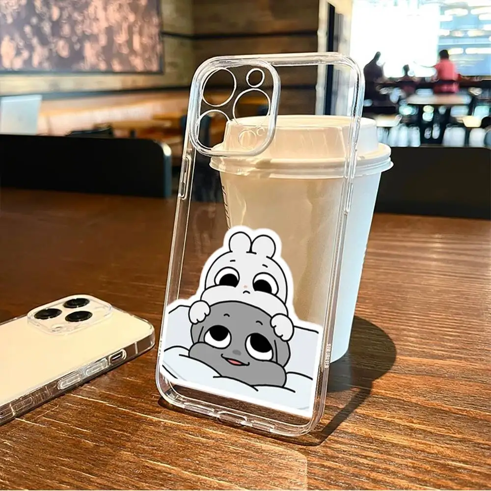 

Korea Cute Kkamang Phone Case For iPhone17,16,15,14,13,12,11 Plus,Pro Max,XS,X,XR,SE,Mini,Soft Transparent Cover